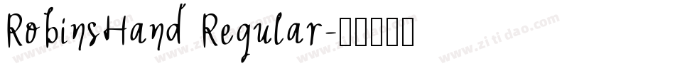 RobinsHand Regular字体转换